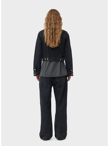 GIACCA HEAVY DENIM CROPPED, 006 WASHED BLACK, small