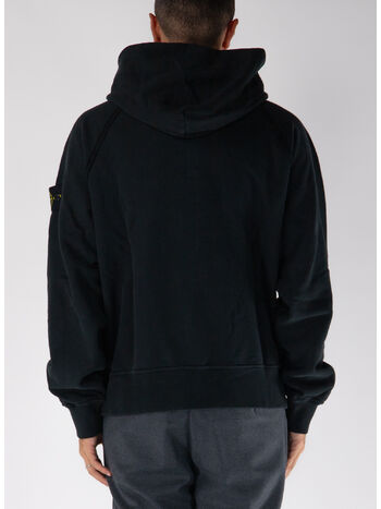 FELPA HOODIE BRUSHED ORGANIC COTTON FLEECE, V0029 BLACK, small