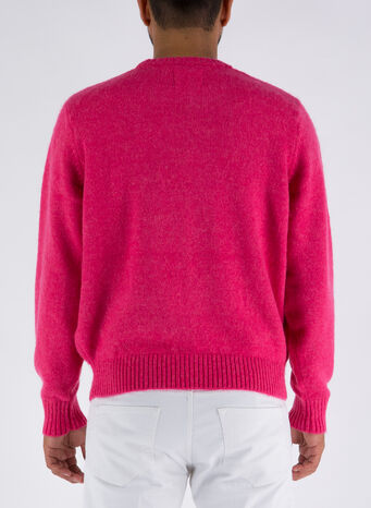MAGLIONE DOUBLE CABLE, PINK, small