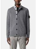 MAGLIONE LAMBWOOL CON BOTTONI E DETTAGLI IN FELTRO, V0M6B CEMENT MELANGE, thumb