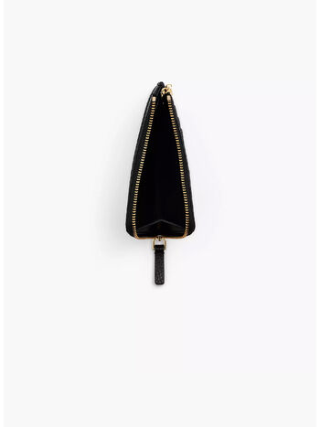 PORTAFOGLIO THE LEATHER TOP ZIP, 001 BLACK, small