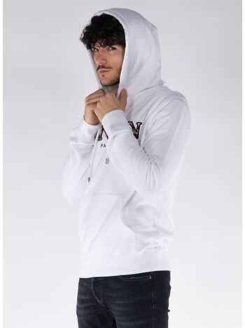 FELPA HOODIE FLEECE EUSEBIO, 0140 OPTIC WHITE/GREEN, small