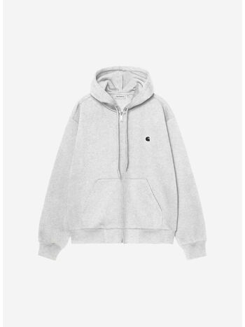 FELPA HOODED MACK, 00OXX Ash Heather / Black, small