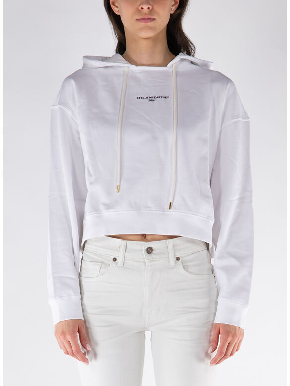 FELPA HOODIE CON LOGO, 9000 PURE WHITE, medium