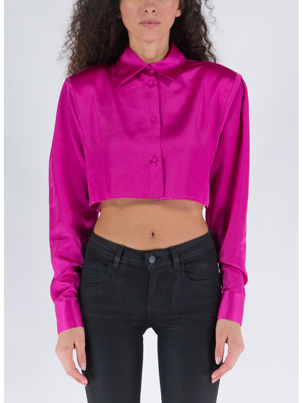 CAMICIA THE UP CROP, BERRY, large