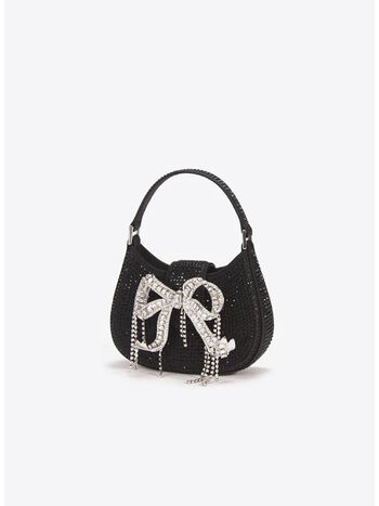 BORSA RHINESTONE MICRO CRESCENT, BLACK, small
