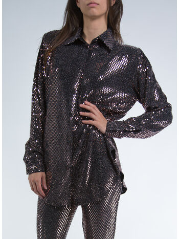 CAMICIA THE UP PAILLETTES, BRONZE, small