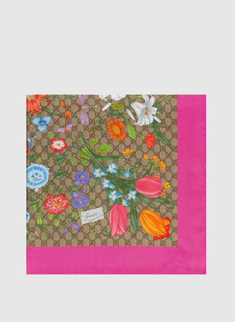 FOULARD FLORA FLUO, 9772BEIGEPINK, small