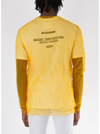 T-SHIRT GIROCOLLO, 832 MANGO, small