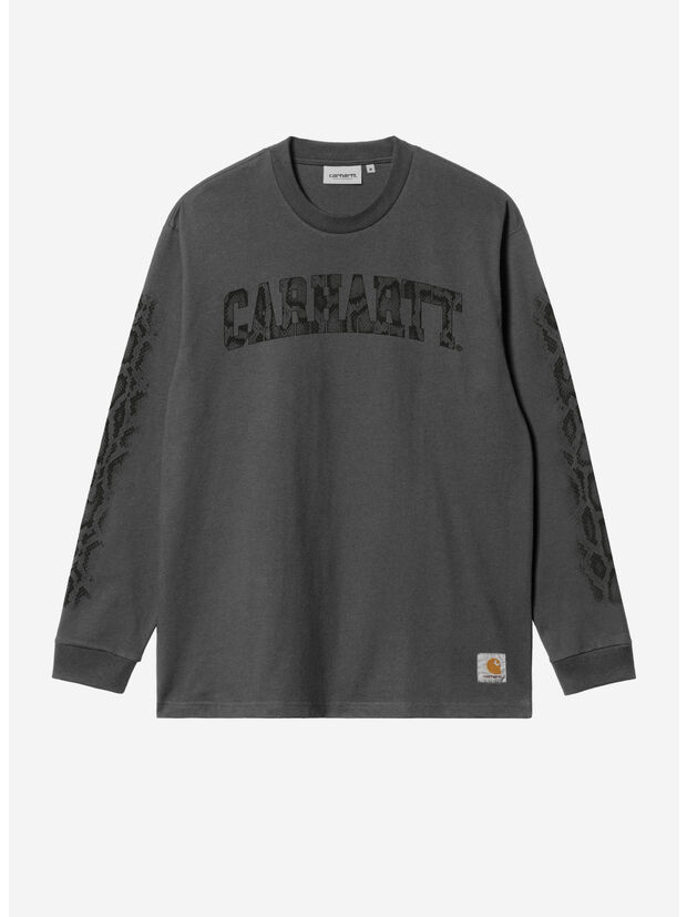 T-SHIRT CAMO SNAKE, 89GD Black, garment dyed, large