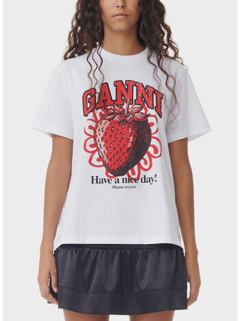 T-SHIRT BASIC STRAWBERRY, 151 BRIGHT WHITE, small