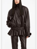 JACKET BIKER LEATHER DARK, 1667 MOLE, thumb