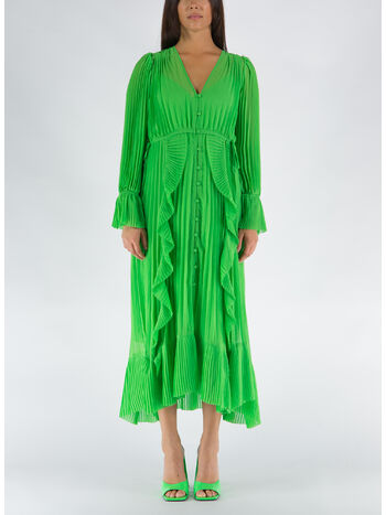 ABITO CHIFFON RUFFLE, GREEN, small
