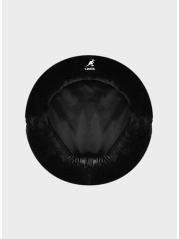 CAPPELLO FAUX FUR BERET UNISEX, SB002 SOLID BLACK, small