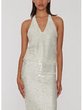 TOP SEQUINS HALTERNECK, 11-0601  BRIGHT WHITE, thumb