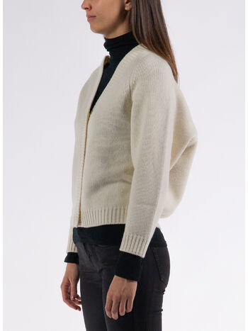 CARDIGAN TARGET, 02 OFF WHITE, small