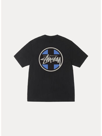 T-SHIRT CROSS DOT TEE PIGMENT DYED, 0001 BLACK, small