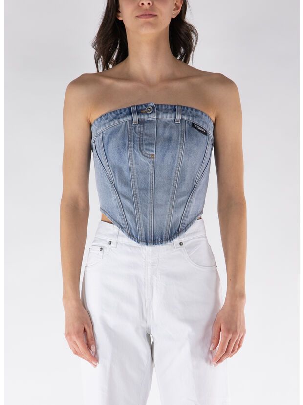 CORSETTO IN DEMIN, BLUE, large