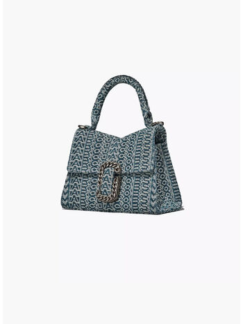 BORSA MINI TOP HANDLE THE WASHED MONOGRAM DENIM ST. MARC, 473 SUN FADED DENIM, small