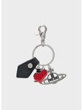 PORTACHIAVI SAFFIANO I LOVE ORB KEYRING, N401 BLACK, thumb