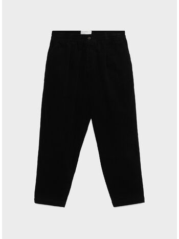 PANTALONE SPORTIVO PLISSETTATO, BLACK, small