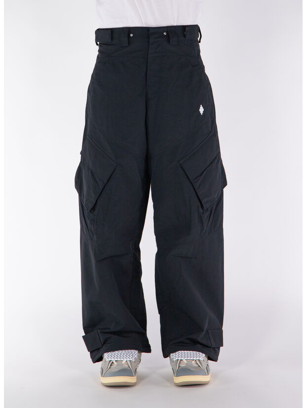 PANTALONE CARGO CROSS WIDE, 1001 BLACK WHITE, large