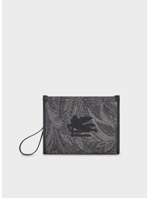 POUCH M DENIM PAISLEY UNISEX, B0065, medium