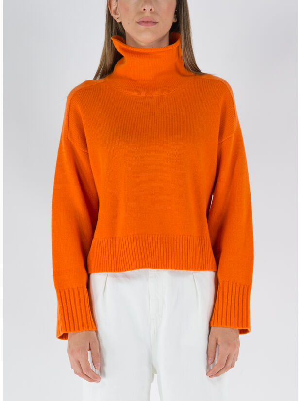 MAGLIONE STINTINO, ORANGE ORANGE, large