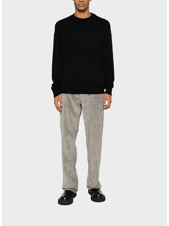 MAGLIONE GIROCOLLO MOON MERINO, 999 BLACK, small