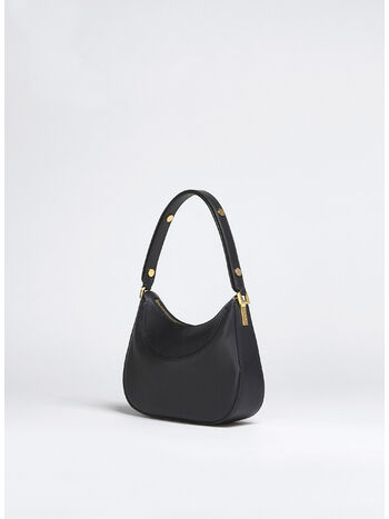 BORSA MILANO MINI IN PELLE NERA, 00N99 BLACK, small