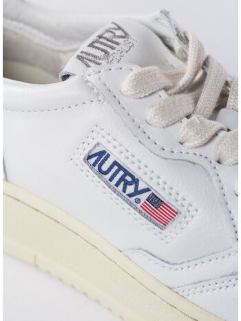 SCARPA LOW IN PELLE BIANCO, LL05 WHITEBLACK, small