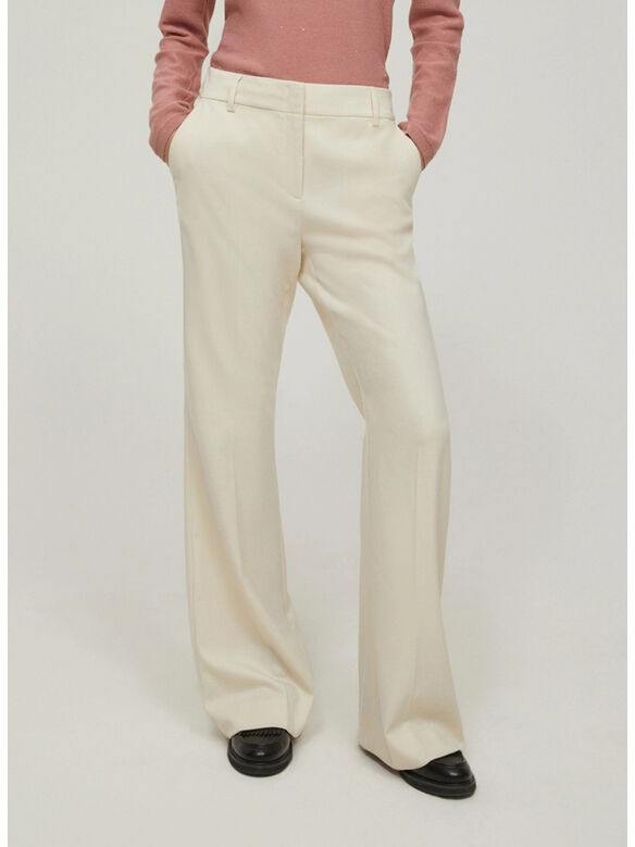 PANTALONE FLARE DENTICE, 001 AVORIO, medium
