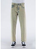 JEANS SIDE DENIM OVERDYED, YELLOW, thumb