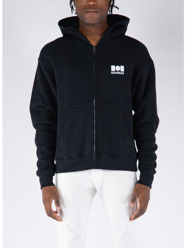 FELPA ZIP-UP, 001 BLACK, large