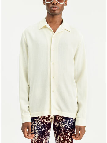CAMICIA SENSE, OFF WHITE CREPE, small