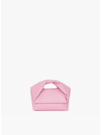 BORSA IN PELLE TWISTER MIDI, 300 PINK, small