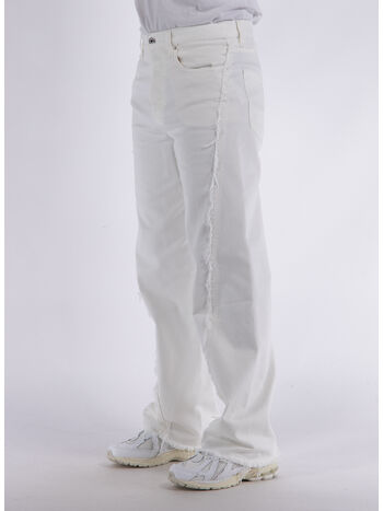 JEANS TWISTED DENIM BAGGY FIT IN DENIM, 01 OPTIC WHITE, small
