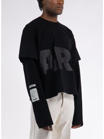 T-SHIRT CREWNECK UNDERSHIRT, K01-800 INTERLOCK BLACK, small