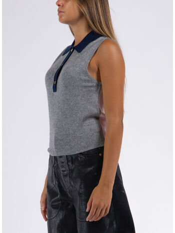 GILET CASHMERE MIX, 523 FROST GRAY, small