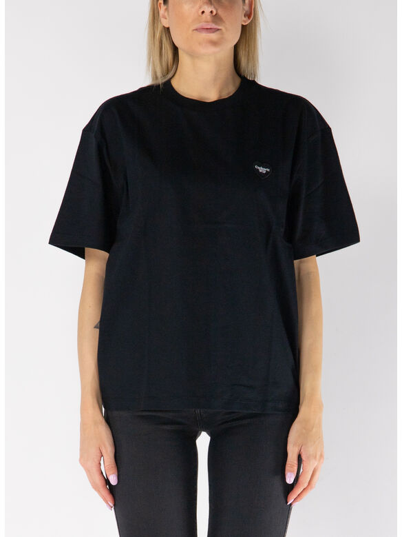T-SHIRT S/S HEART II HARTT, 89XX BLACK, medium