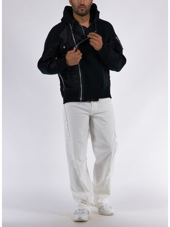 FELPA SPONGE SWEAT BLOUSON, 001 BLACK, small