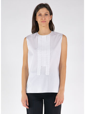 TOP SLEEVELESS IN ORGANIC POPLINE, 00W01, small