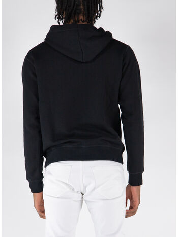 FELPA HOODIE ICON BLUR COOL, 971 BLACK/GREEN FLUO, small