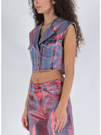 GILET FOIL DENIM, 847 RED ALERT, small