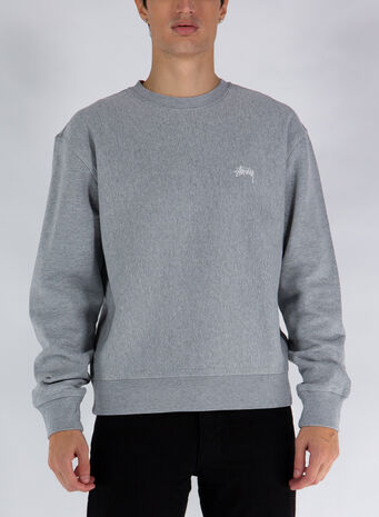 FELPA STOCK LOGO CREW, GREYHEATHER, small