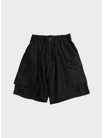 SHORT RAYON TWILL, BLACK, small