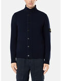 MAGLIONE LAMBWOOL CON BOTTONI E DETTAGLI IN FELTRO, V0020 NAVY BLUE, thumb