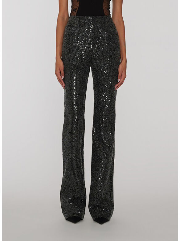 PANTALONE TWILL SEQUIN, 1000 BLACK, medium