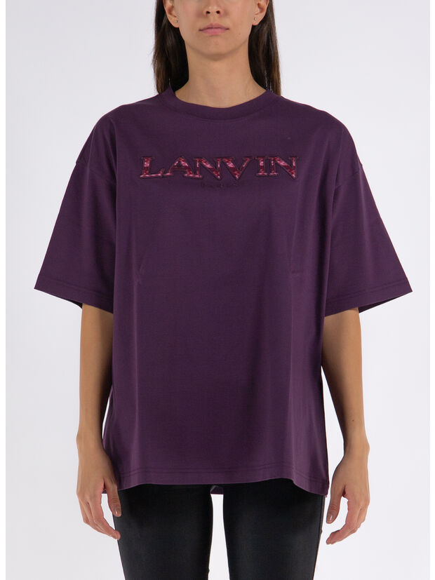 T-SHIRT CURB EMBROIDERED OVERSIZED, 781 CASSIS, large