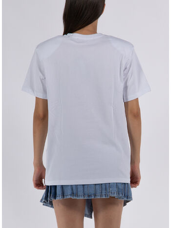T-SHIRT STRAIGHT LOGO, 11-0601 BRIGHT WHITE, small